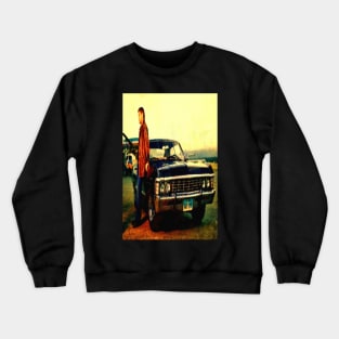 supernatural tv dean baby impala fan art Crewneck Sweatshirt